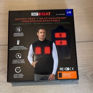 32 Degrees Heated Vest - Black and Red